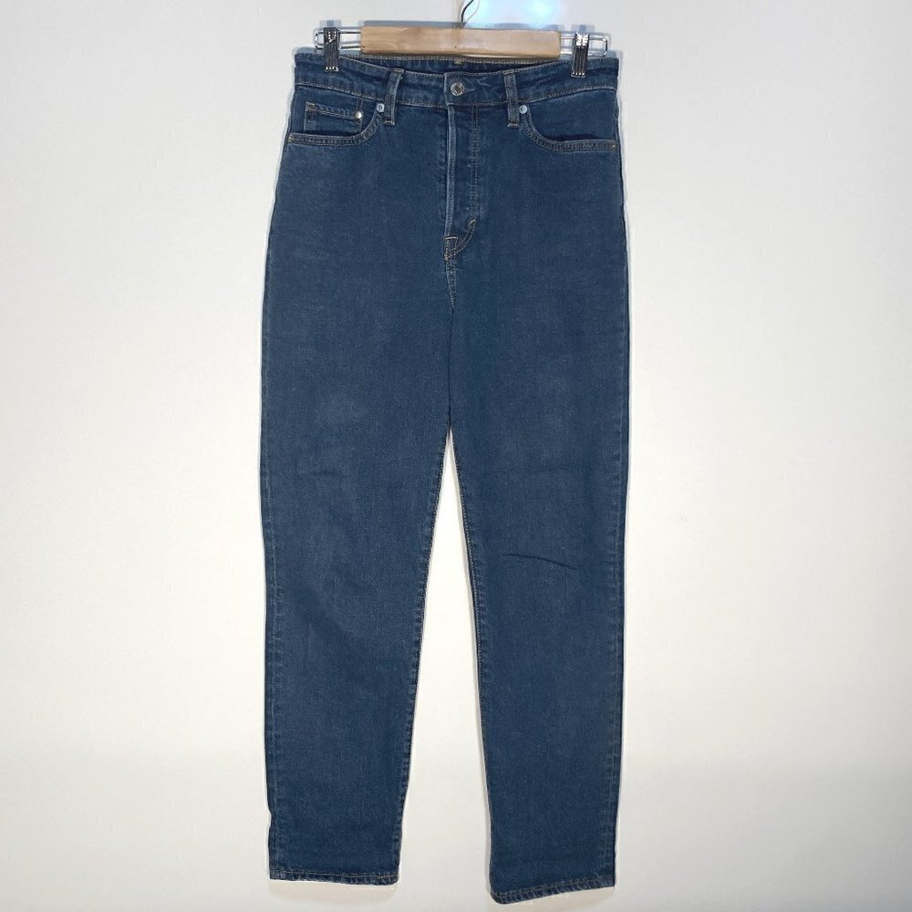 H&M SZ 6 denim mom jean ultra high waist button fly